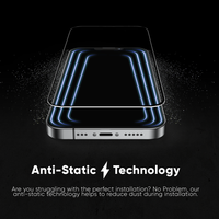 ONETIME PRO NanoArmour Screen Protector for iPhone with ClearVue Anti-Reflective Technology: Crystal Clear Privacy, Edge-to-Edge, Antimicrobial